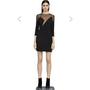 BcbgMaxazria Mesh Inset Mini Cocktail Dress
